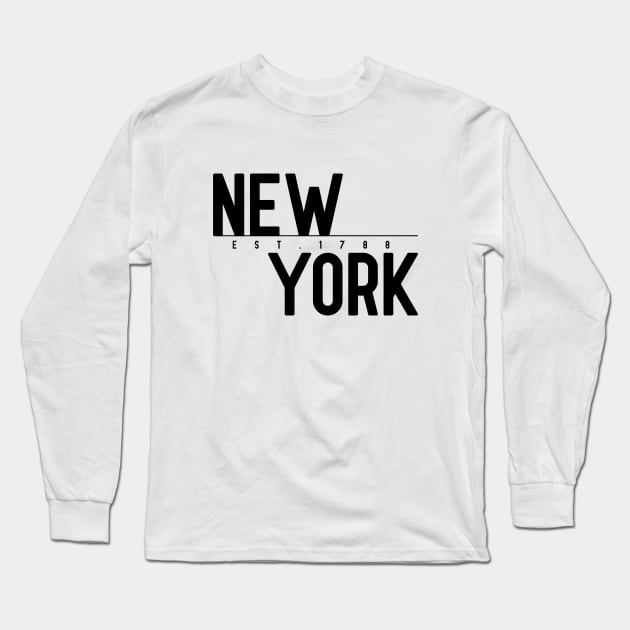 New York Est. 1788 Long Sleeve T-Shirt by Gonsaurus